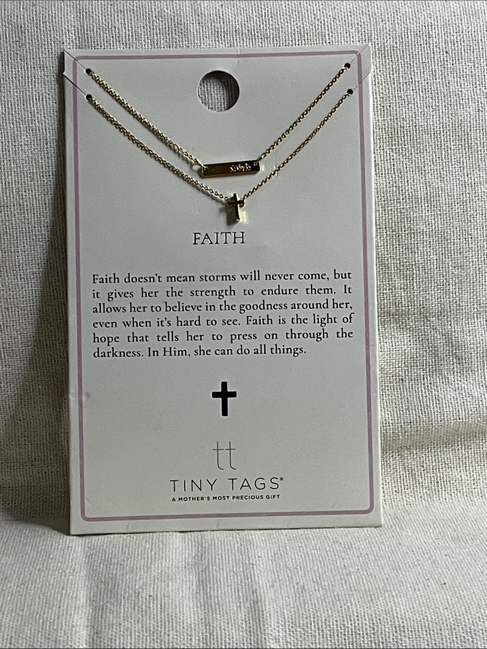 Tiny Tags Faith Necklace